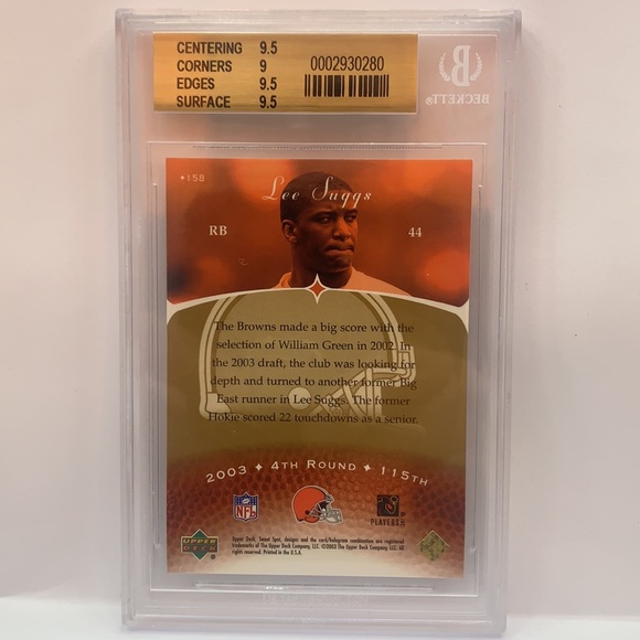 2003 Upper Deck Sweet Spot Lee Suggs Browns #158 (MISC12) - Picture 2 of 2